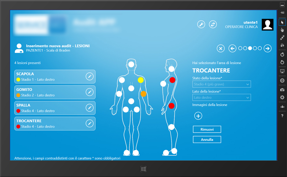 APP per la raccolta di dati clinici